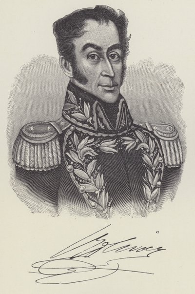 Simon Bolivar, Venezuelan military and political leader by English School